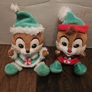 Disney Parks Wishables Plush Advent Calendar Lot of 2 Chip And Dale Chipmunks. 